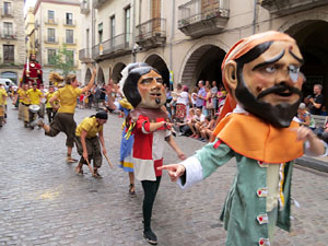 Arribada a Girona de la Flama del Canig&oacute; 2017