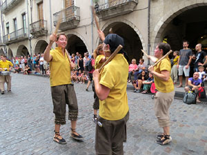 Arribada a Girona de la Flama del Canig&oacute; 2017
