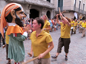 Arribada a Girona de la Flama del Canig&oacute; 2017