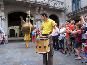 Arribada a Girona de la Flama del Canig&oacute; 2017