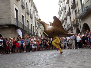Arribada a Girona de la Flama del Canig&oacute; 2017