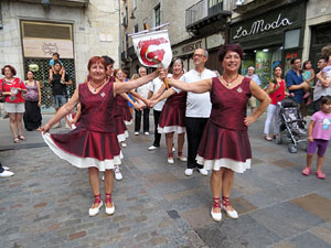 Arribada a Girona de la Flama del Canig&oacute; 2017