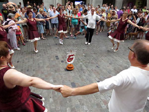 Arribada a Girona de la Flama del Canig&oacute; 2017