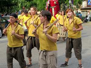 Arribada a Girona de la Flama del Canig&oacute; 2017