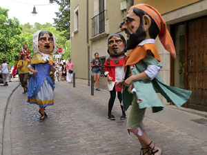 Arribada a Girona de la Flama del Canig&oacute; 2017