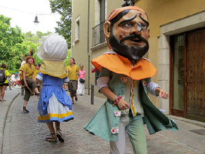 Arribada a Girona de la Flama del Canig&oacute; 2017