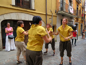 Arribada a Girona de la Flama del Canig&oacute; 2017