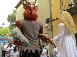 Arribada a Girona de la Flama del Canig&oacute; 2017