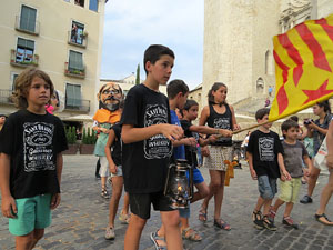 Arribada a Girona de la Flama del Canig&oacute; 2017
