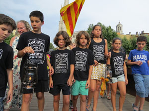 Arribada a Girona de la Flama del Canig&oacute; 2017