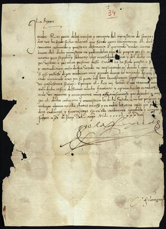 Isabel I de Castella als jurats de la ciutat de Girona. Els encarrega que no posin cap inconvenient a les monges i convent de Santa Clara en la venda d�uns b&eacute;ns per tal de poder fer front a les seves necessitats. 15/06/1489