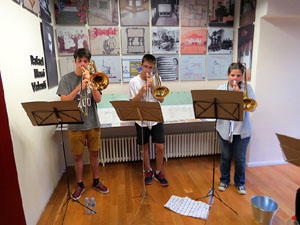 Nit dels Museus 2017. Quartet de trombons i tuba a la Casa Mas&oacute;