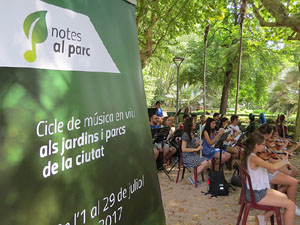 Notes al parc 2017. Cicle de m&uacute;sica en viu als parcs i jardins de la ciutat