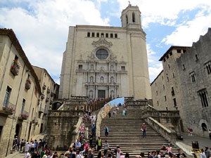 Temps de Flors 2017. Instal&middot;laci&oacute; 'Codi Petri' a les escales de la Catedral