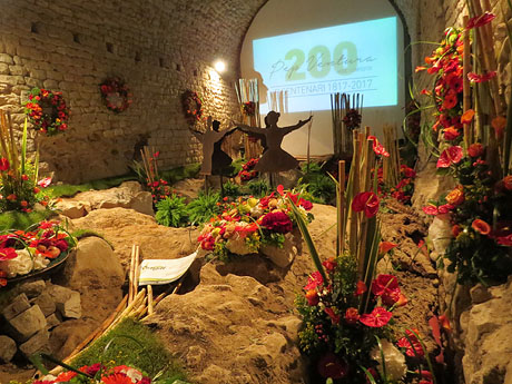 Temps de Flors 2017. Decoracions florals als diversos espais dels Soterranis de la Catedral