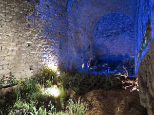 Temps de Flors 2017. Instal&middot;laci&oacute; floral La galerna de Pasqua al soterrani I de la Torre Gironella