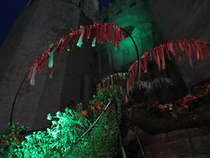 Temps de Flors 2017. The Musical Fire Kult. Espectacle musical i visual amb foc a les escales de l'esgl&eacute;sia de Sant Feliu
