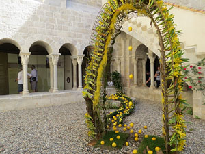 Temps de Flors 2017. Instal&middot;lacions i decoracions florals al claustre rom&agrave;nic del monestir de Sant Daniel