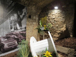 Temps de Flors 2017. Decoracions florals als baixos de l'edifici de les Sarra&iuml;nes