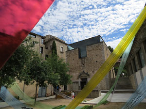 Temps de Flors 2017. Instal&middot;lacions i muntatges florals a diversos espais de la UdG: escales i pla&ccedil;a de Sant Dom&egrave;nec, pati de l'edifici de les &Agrave;ligues
