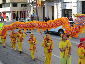 Celebraci&oacute; de l'any nou xin&egrave;s, el 4716, any del Gos, a Girona