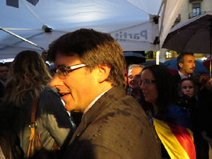 Acte de campanya pel S&Iacute; amb el President Carles Puigdemont a la pla&ccedil;a de la Independ&egrave;ncia