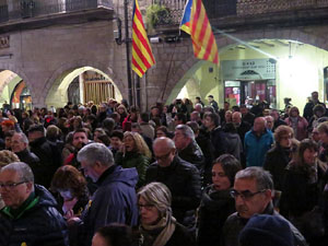 Concentraci&oacute; per la llibertat dels presos pol&iacute;tics a la pla&ccedil;a del Vi