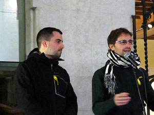 Concentraci&oacute; per la llibertat dels presos pol&iacute;tics a la pla&ccedil;a del Vi