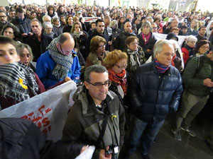 Concentraci&oacute; per la llibertat dels presos pol&iacute;tics a la pla&ccedil;a del Vi