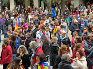 Jornada de vaga general 8N. Concentraci&oacute; davant la seu de la Generalitat a Girona
