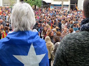 Jornada de vaga general 8N. Concentraci&oacute; davant la seu de la Generalitat a Girona