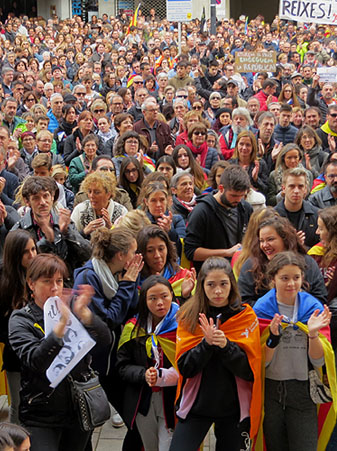 Concentraci&oacute; davant la seu de la Generalitat