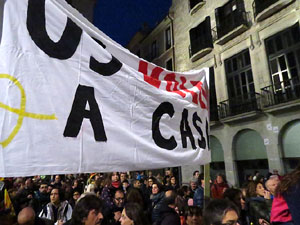 Jornada de vaga general 8N. Concentraci&oacute; a la pla&ccedil;a del Vi