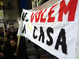 Jornada de vaga general 8N. Concentraci&oacute; a la pla&ccedil;a del Vi