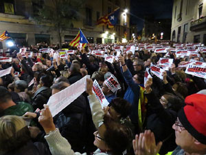 Jornada de vaga general 8N. Concentraci&oacute; a la pla&ccedil;a del Vi