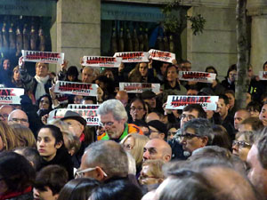 Jornada de vaga general 8N. Concentraci&oacute; a la pla&ccedil;a del Vi
