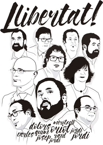 Cartell per la llibertat de tots els presos pol&iacute;tics