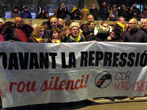 Concentraci&oacute; davant la delegaci&oacute; del govern espanyol convocada pel Comit&egrave; de Defensa de la Rep&uacute;blica (CDR) de Catalunya