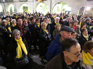 Concentraci&oacute; a la pla&ccedil;a del Vi per la llibertat dels presos pol&iacute;tics