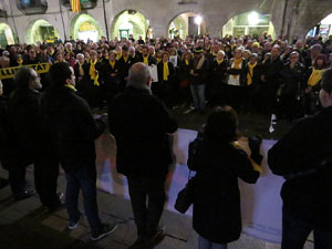 Concentraci&oacute; a la pla&ccedil;a del Vi per la llibertat dels presos pol&iacute;tics
