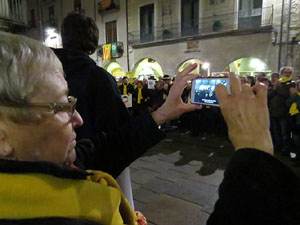 Concentraci&oacute; a la pla&ccedil;a del Vi per la llibertat dels presos pol&iacute;tics