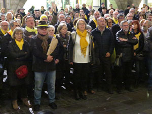 Concentraci&oacute; a la pla&ccedil;a del Vi per la llibertat dels presos pol&iacute;tics