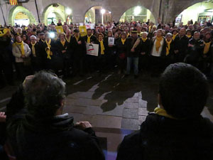 Concentraci&oacute; a la pla&ccedil;a del Vi per la llibertat dels presos pol&iacute;tics
