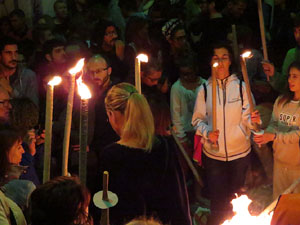 Diada Nacional 2017. XI Marxa de Torxes de Girona pels carrers del Barri Vell de Girona