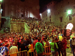 Diada Nacional 2017. XI Marxa de Torxes de Girona pels carrers del Barri Vell de Girona