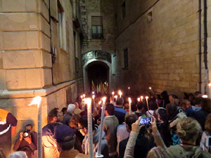 Diada Nacional 2017. XI Marxa de Torxes de Girona pels carrers del Barri Vell de Girona