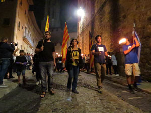 Diada Nacional 2017. XI Marxa de Torxes de Girona pels carrers del Barri Vell de Girona