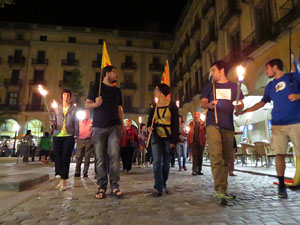 Diada Nacional 2017. XI Marxa de Torxes de Girona pels carrers del Barri Vell de Girona