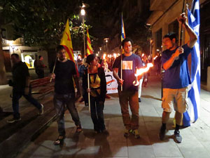 Diada Nacional 2017. XI Marxa de Torxes de Girona pels carrers del Barri Vell de Girona