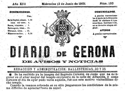 Diario de Gerona de avisos i not&iacute;cias del dimecres 12 de juny 1901